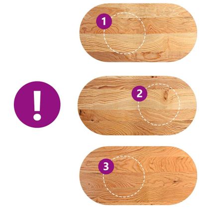 Плот за маса, светлокафяв, 100x50x2 см, дъб масив, овална