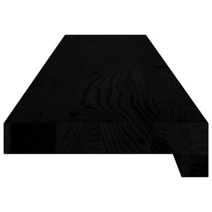 Прозоречни первази, 2 бр, тъмнокафяви, 100x15x2 см, дъб масив