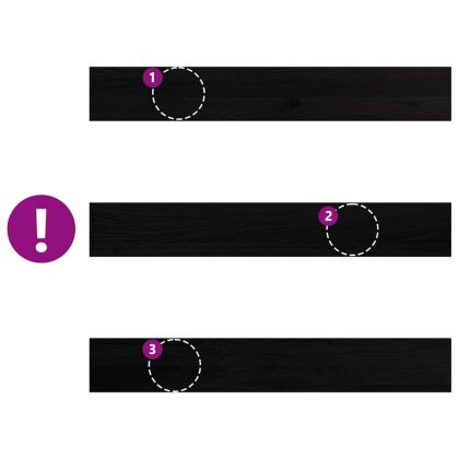 Прозоречни первази, 2 бр, тъмнокафяви, 100x15x2 см, дъб масив