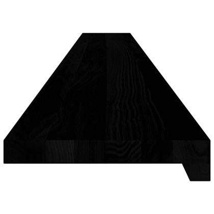 Прозоречни первази, 2 бр, тъмнокафяви, 160x20x2 см, дъб масив