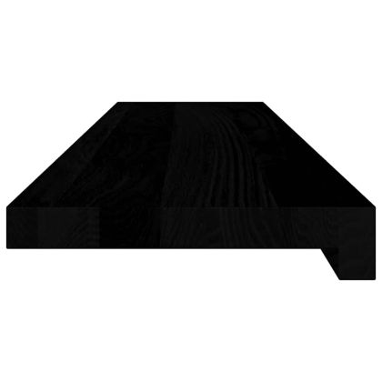 Прозоречни первази, 2 бр, тъмнокафяви, 90x20x2 см, дъб масив