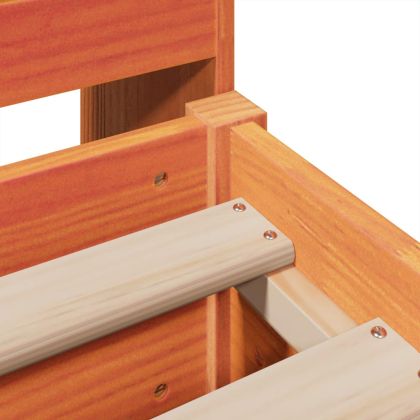 Рамка за легло без матрак, восъчнокафяв, 200x200 см, бор масив