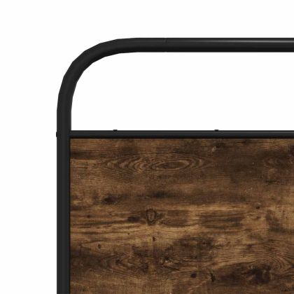 Метална рамка за легло, без матрак, опушен дъб, 140x200 см