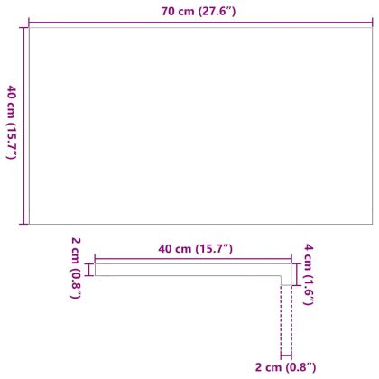 Прозоречни первази, 2 бр, светлокафяви, 70x40x2 см, дъб масив