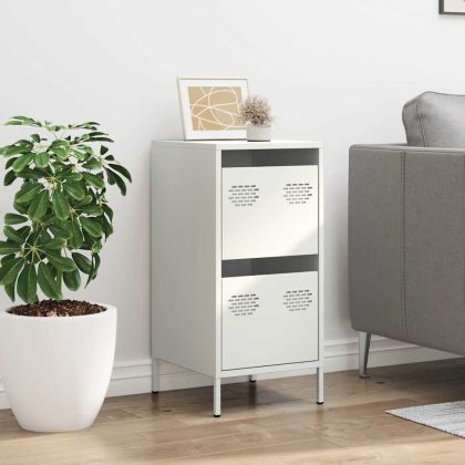 Бюфет, бял, 35x39x73,5 см, студеновалцувана стомана