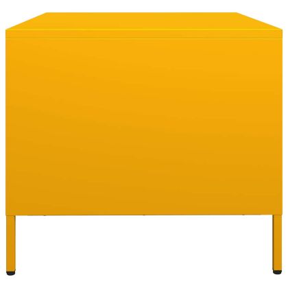 Маса за кафе, жълта, 68,5x50x43,5 см, студеновалцувана стомана