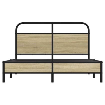 Рамка за легло без матрак 140x190 см дъб сонома инженерно дърво