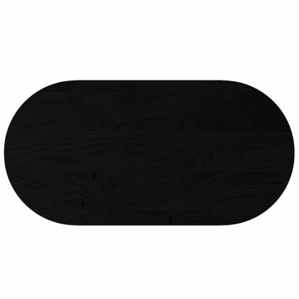 Плот за маса, тъмнокафяв, 120x60x4 см, дъб масив, овална