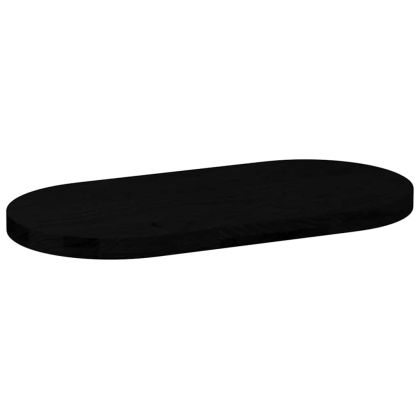 Плот за маса, тъмнокафяв, 80x40x4 см, дъб масив, овална