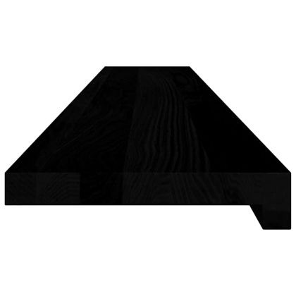 Прозоречни первази, 2 бр, тъмнокафяви, 120x20x2 см, дъб масив