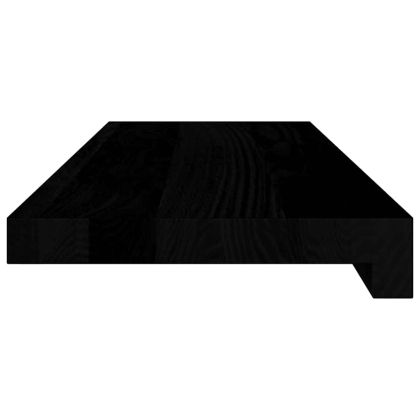 Прозоречни первази, 2 бр, тъмнокафяви, 70x20x2 см, дъб масив