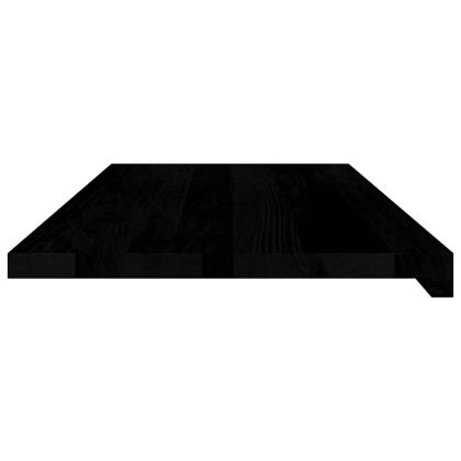 Прозоречни первази, 2 бр, тъмнокафяви, 90x40x2 см, дъб масив