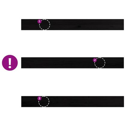 Прозоречни первази, 2 бр, тъмнокафяви, 140x15x2 см, дъб масив