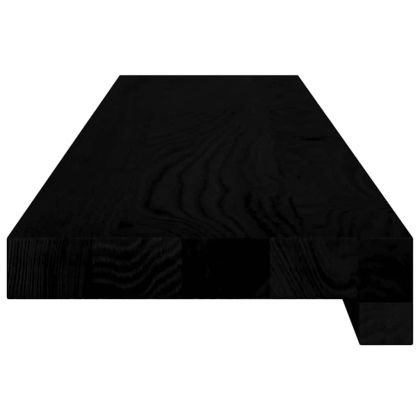 Прозоречни первази, 2 бр, тъмнокафяви, 90x15x2 см, дъб масив