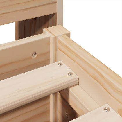 Рамка за легло без матрак, 160x200 см, масивна чамова дървесина