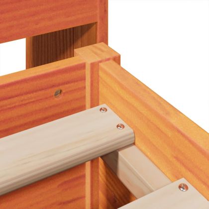 Рамка за легло без матрак, восъчнокафяв, 160x200 см, бор масив