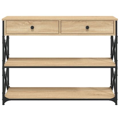 Конзолна маса, дъб сонома, 100x28x75 см, инженерно дърво