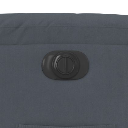 Електрически реклайнер стол, тъмносив, кадифе