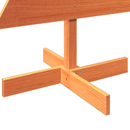 Дървена коледна елха за декорация восъчнокафяв 120 см бор масив