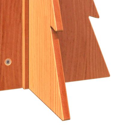 Дървена коледна елха за декорация восъчнокафяв 69,5см бор масив