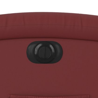 Електрически наклоняем стол, виненочервен, изкуствена кожа