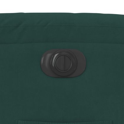 Електрически реклайнер стол, тъмнозелен, кадифе