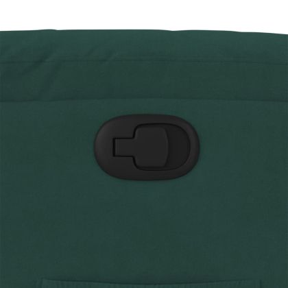 Реклайнер стол, тъмнозелен, кадифе