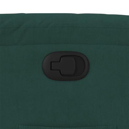 Изправящ реклайнер стол, тъмнозелен, кадифе