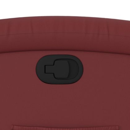 Изправящ реклайнер стол, виненочервен, изкуствена кожа