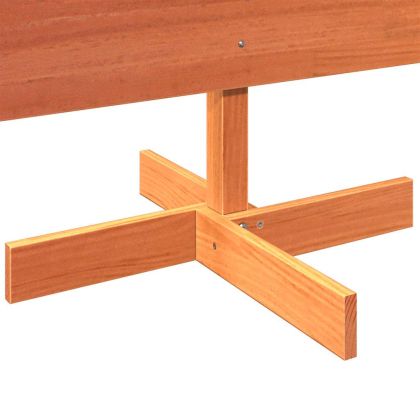 Дървена коледна елха за декорация восъчнокафяв 180 см бор масив