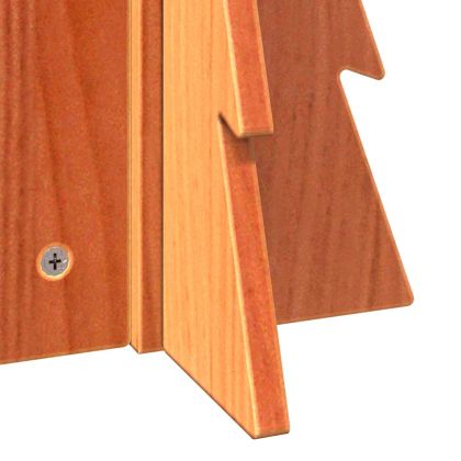 Дървена коледна елха за декорация восъчнокафяв 49 см бор масив