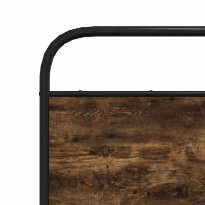 Горна табла, опушен дъб, 120 см, стомана и инженерно дърво