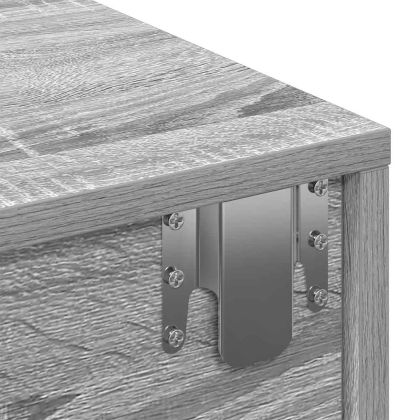 Стенен рафт с чекмеджета сив сонома 100x36x19см инженерно дърво