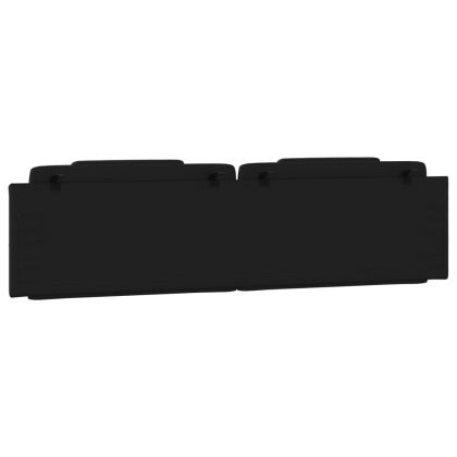 Мека табла за легло Viana, черна, 200 см, изкуствена кожа