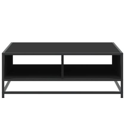 Кафе маса, черна, 80x80x30 см, инженерно дърво и метал