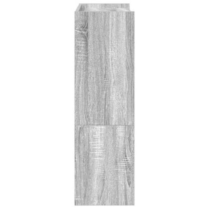 Етажерка за обувки, сив сонома, 60x25x81 см, инженерно дърво