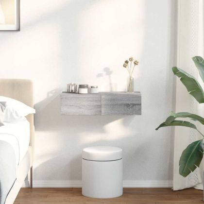 Стенен рафт с чекмеджета 60x26,5x15 см инженерно дърво