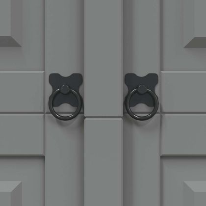 Гардероб, мексикански бор, стил Корона, 3 врати, сив