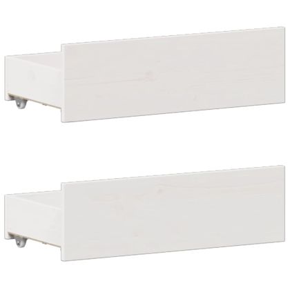 Легло с етажерка за книги, без матрак, 135x190 см, бор масив