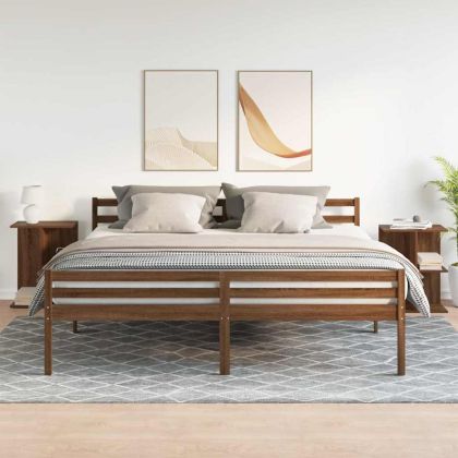 Нощни масички, 2 бр, кафяв дъб, 46,5x29x61 см, инженерно дърво