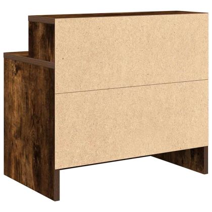 Нощни шкафчета с чекмеджета, 2 бр, опушен дъб, 51x31x47 см