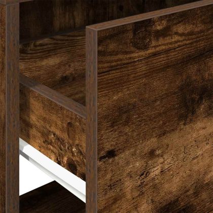 Нощни шкафчета с чекмеджета, 2 бр, опушен дъб, 51x31x47 см