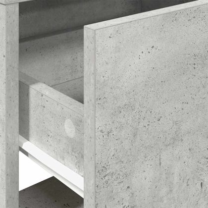 Нощни шкафчета с чекмеджета, 2 бр, бетонно сив, 51x31x47 см