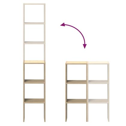 Библиотеки 2 бр стифиращи дъб сонома 30x30x80см инженерно дърво