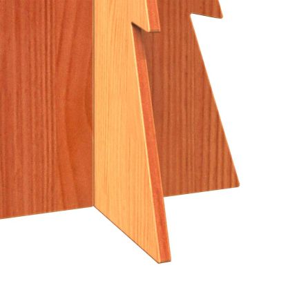 Дървена коледна елха за декорация восъчнокафяв 112 см бор масив