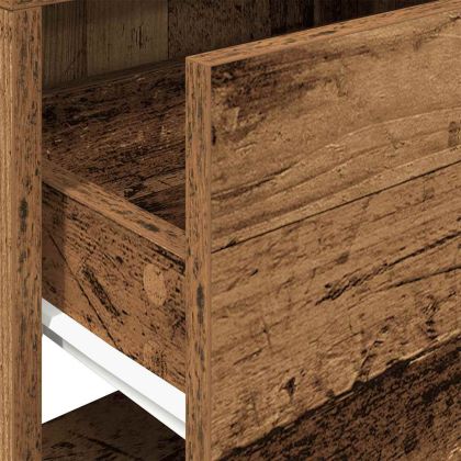 Нощни шкафчета с чекмеджета, 2 бр, старо дърво, 51x31x47 см