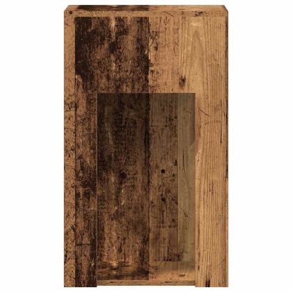 Стойка за компютърна кула с чекмедже старо дърво 30x44x74 см