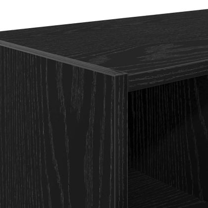 Поставки за обувки, 2 бр, стифируеми, черен дъб, 89,5x30x40 см