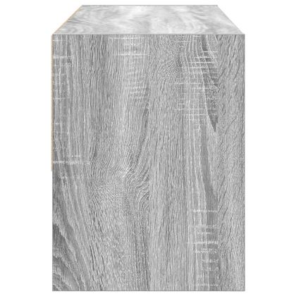 Стелаж за обувки, стифиращи, сив сонома, 89,5x30x40 см