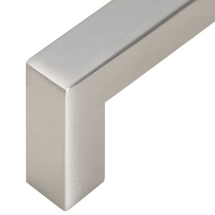 Дръжки за шкафове, 5 бр, сребристи, 224 мм, неръждаема стомана